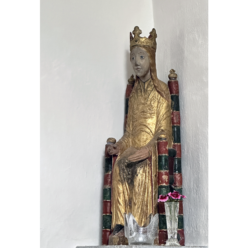 the now childless Madonna of Viklau: a replica of the oiriginal in the Visby Fornsal