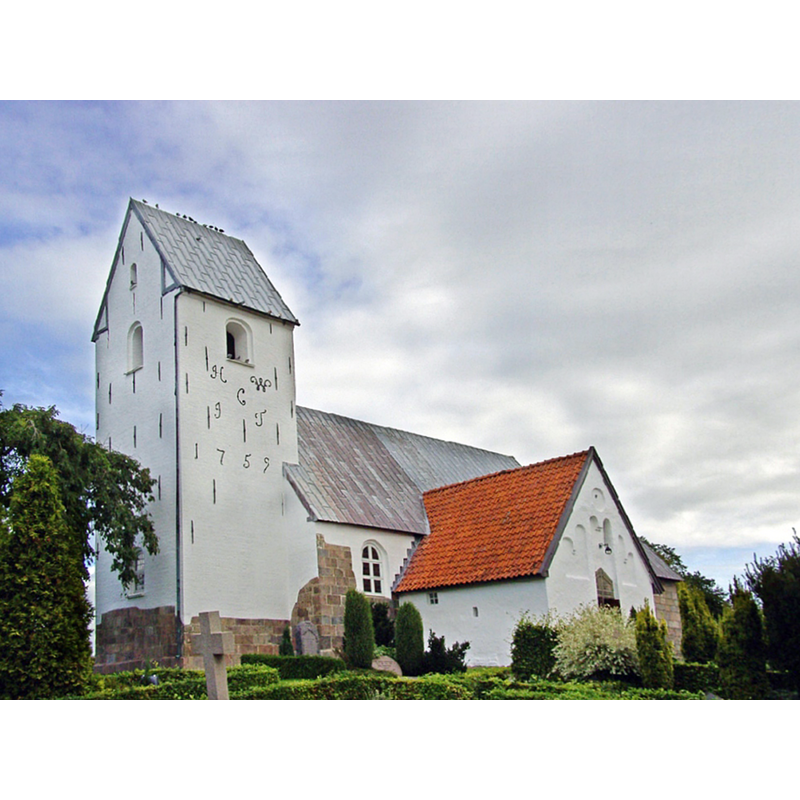 Source caption: "Gørding kirke, Esbjerg, fra sydvest"