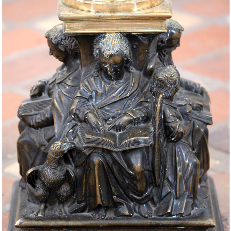 Source caption: "Baptismal font in St. Knuds church (the cathedral) in Odense, Denmark. Made by Bernt (Berent) Bodemann from Lübeck in 1620."