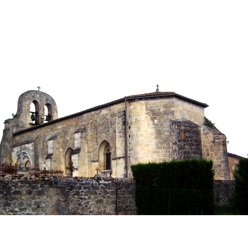 Source caption: "Église de Saint-Gervais-Saint-Protais de Faleyras (Gironde, France)"