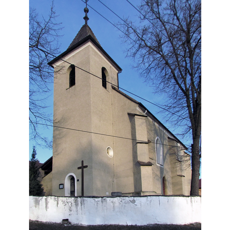 Source caption: "Celkový pohled na kostel sv. Martina v Kralicích nad Oslavou, okr. Třebíč / Overview of Church of Saint Martin in Kralice nad Oslavou, Třebíč District."
