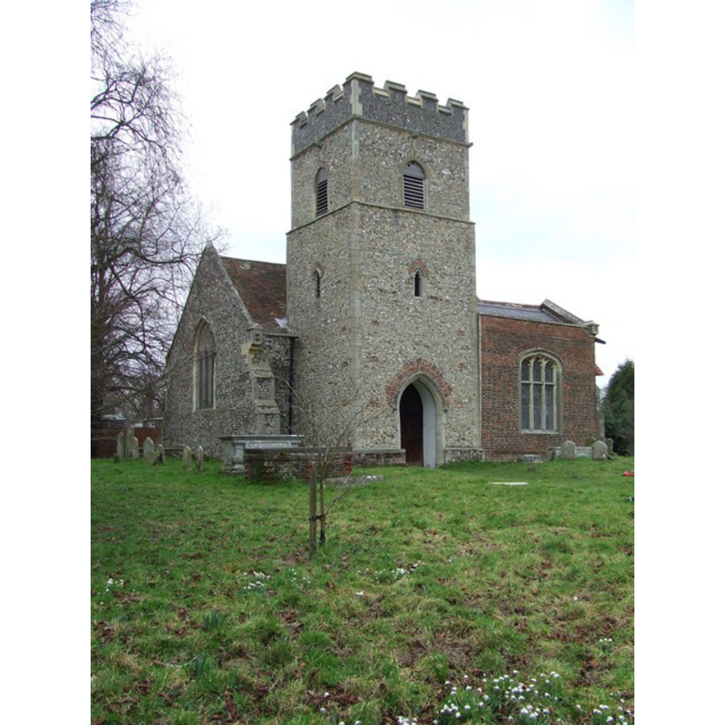 Source caption: "The church of St Mary Akenham, Suffolk"