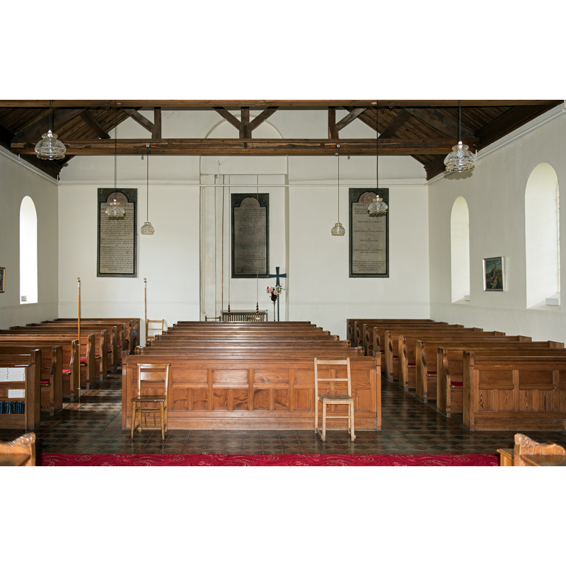 Source caption: "St Mary's Church, Threlkeld, Cumbria [...] View to the west wall."