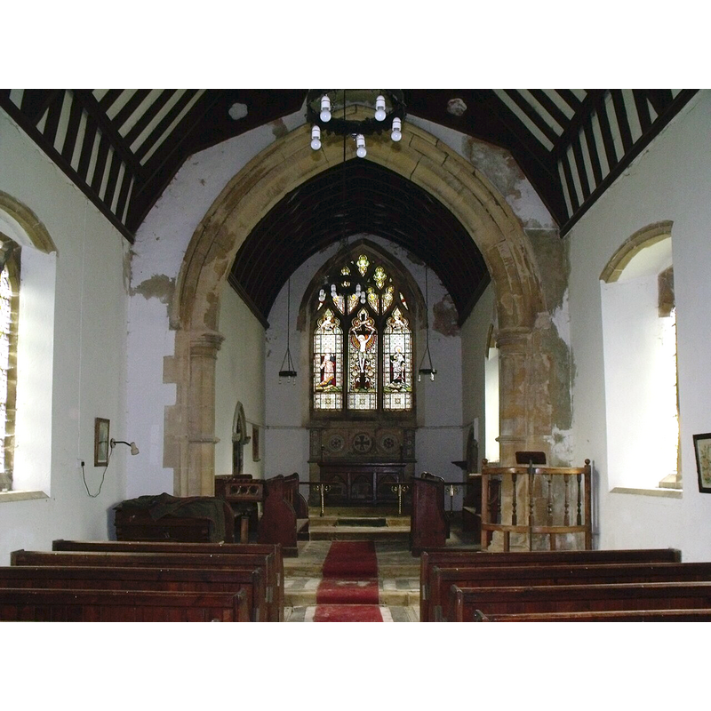 Source caption: "Interior of St Mary's Church. With some restoration work to Arch"