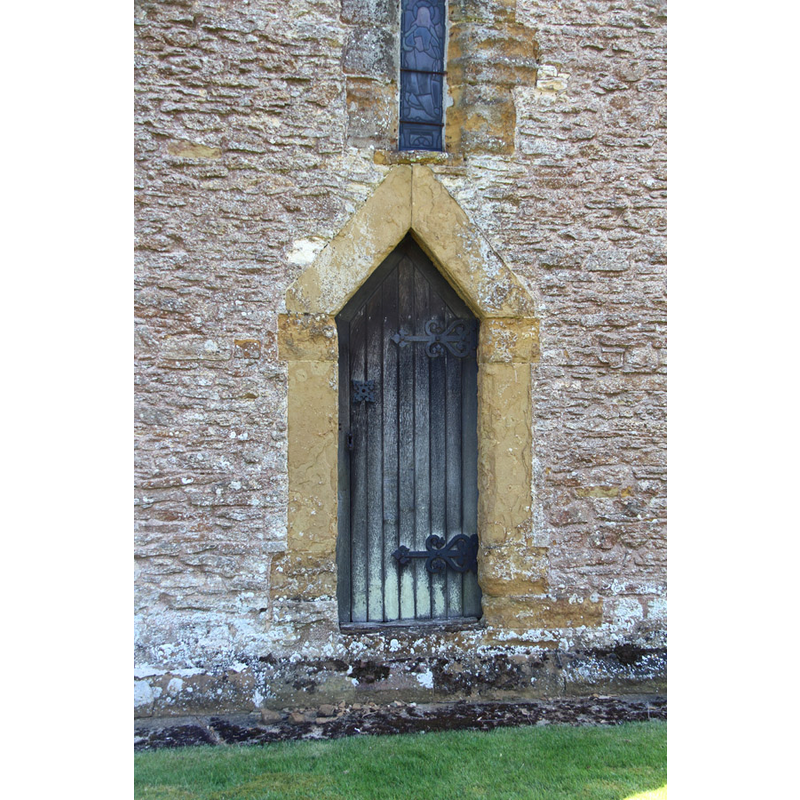 Source caption: "St Mary, Gayton - Doorway" -- the entry for this church in Great English Churches suggests that it may well be Anglo-Saxon; although the Domesday survey entry does not mention a church in the village, it does record a priest in it, which often means there was a church there as well and, to judge by this doorway, it could very well have been a pre-Conquest building