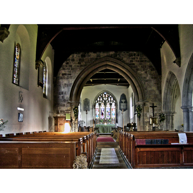 Source caption: "St Mary, Etton. The interior in 2005, looking East."