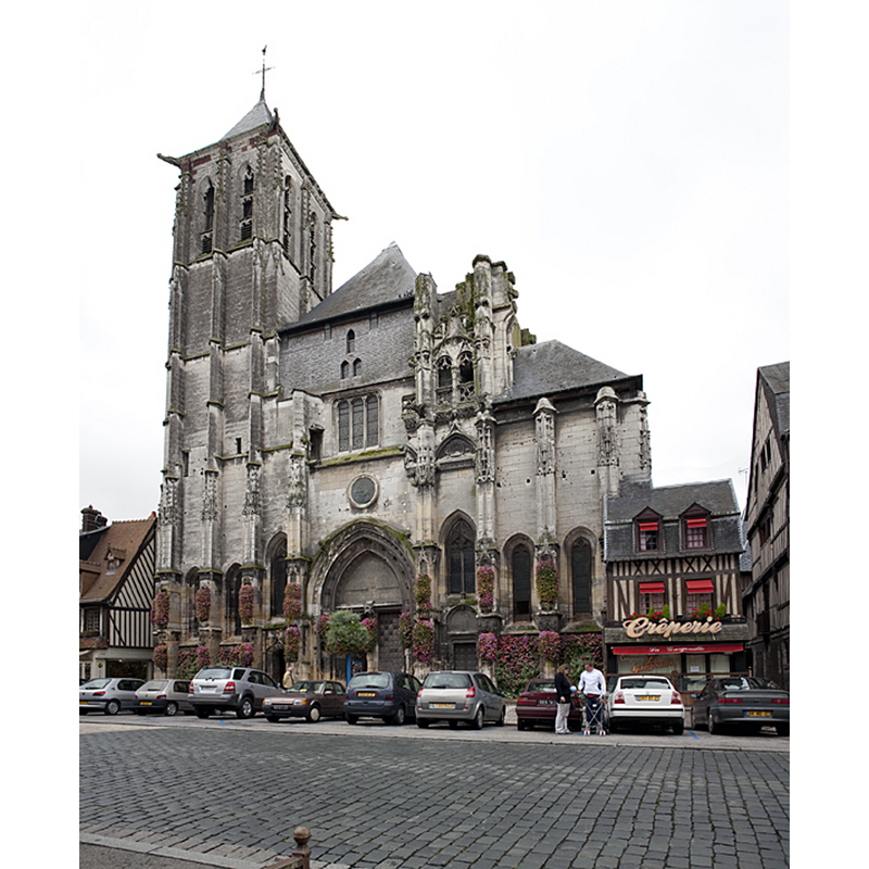 Source caption: "Église Saint-Ouen de Pont-Audemer"