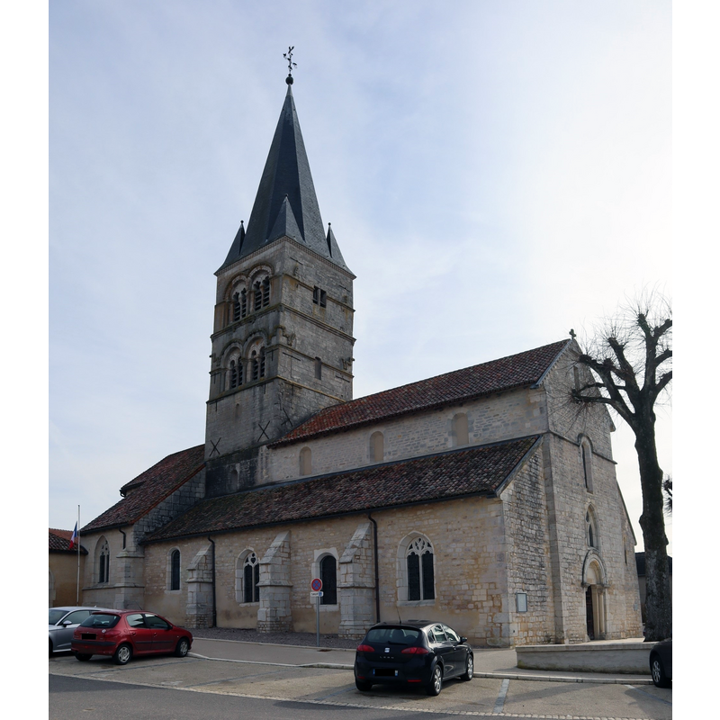 Source caption: "Extérieur de l'église de l'Assomption-de-Notre-Dame de Coussey (88)."