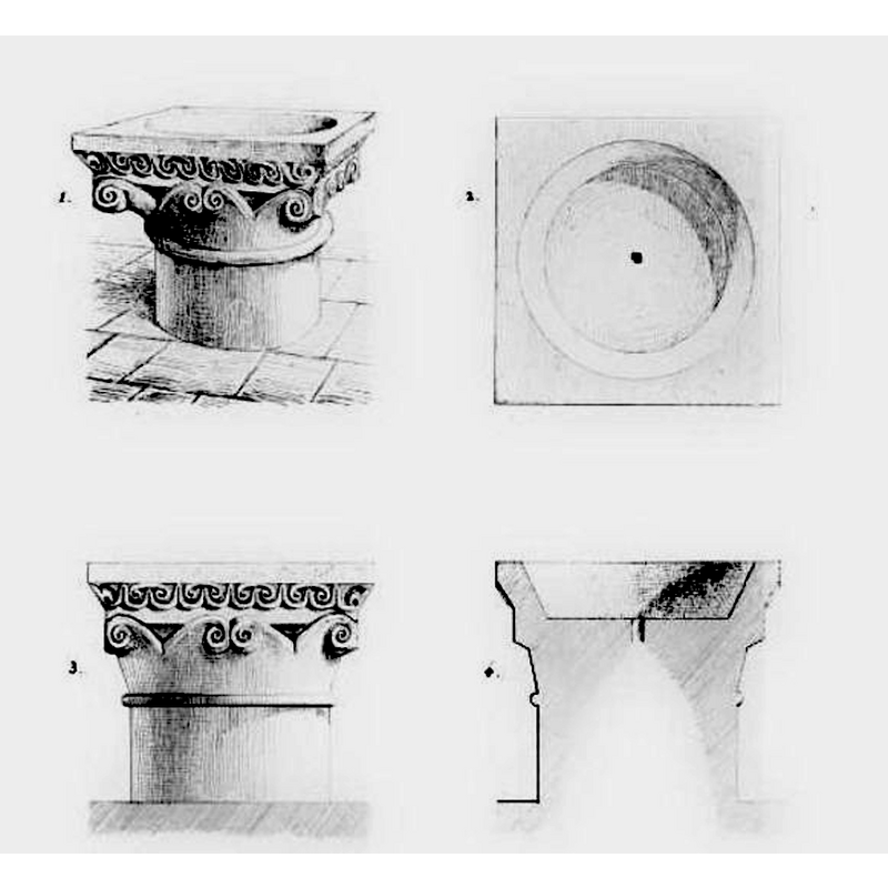 Source caption: "Croquis d'architecture relevés sur place par Eugène Woillez.[...] 	between 1839 and 1849"