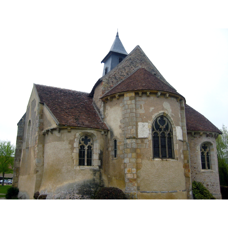 Source caption: "Chevet de l'église Saint-Georges à Saint-Jeanvrin"