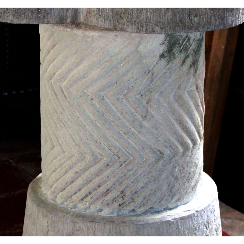 the stem of the base is identified in Pevsner and the CRSBI as Romanesque [cf. FontNotes]