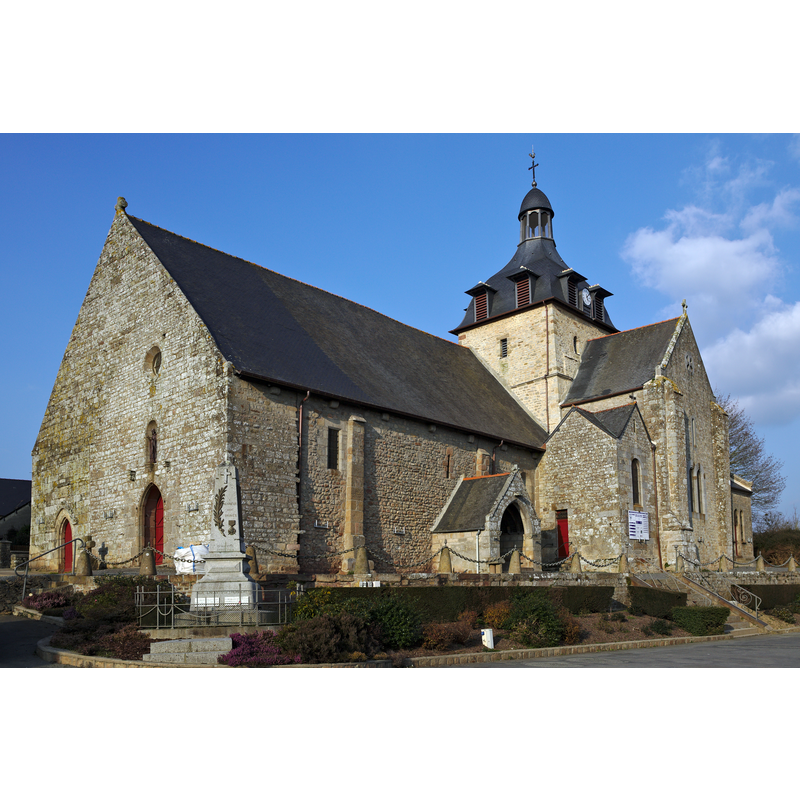 Source caption: " Église priorale Saint-Martin de Tremblay : façade sud / Iliz Sant-Marzhin Kreneg."
