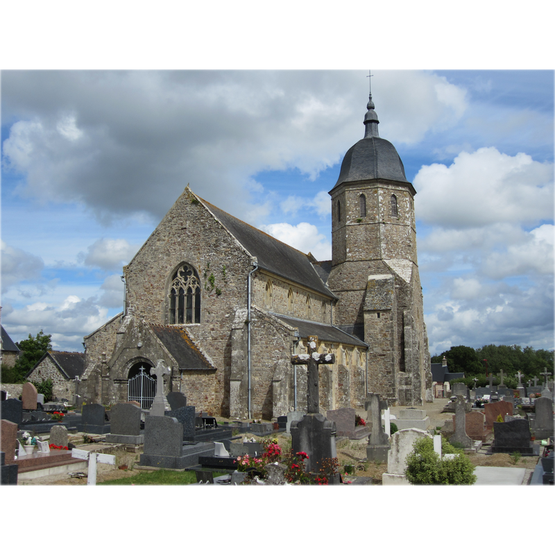 Source caption: "Église Saint-Laurent de Rauville-la-Place."