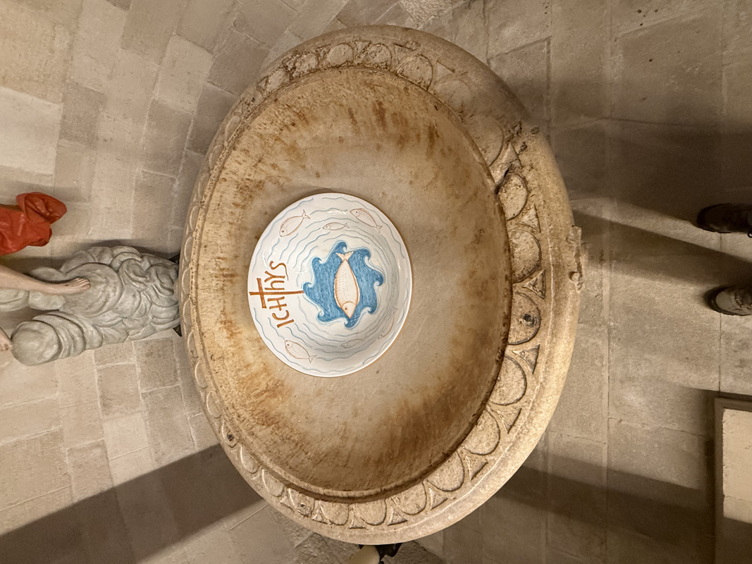 upper view of the baptismal dont