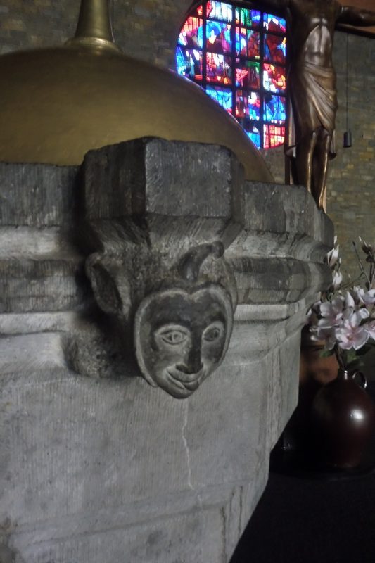 hatted and with tongue sticking out