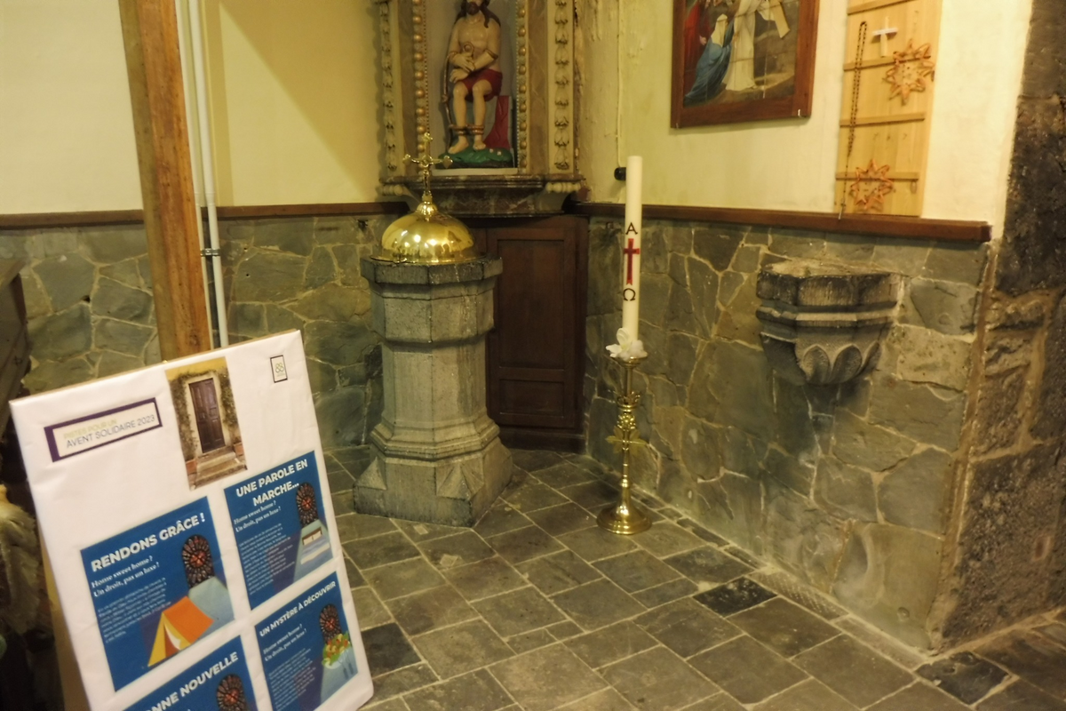 the stoup appears to be of a similar period