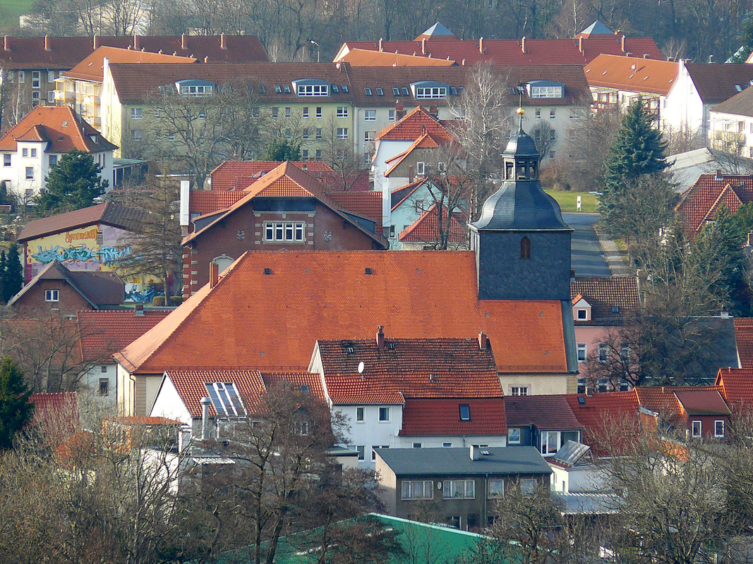 " Ohrdruf, Blick vom Goldberg auf St. Trinitatis"