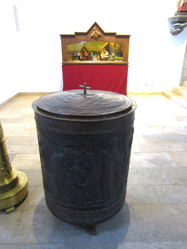 the modern font in this church