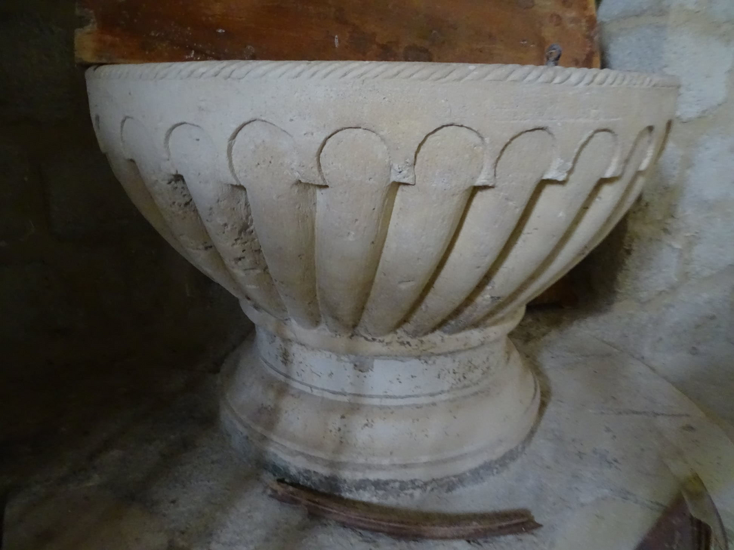 showing some of the damage to the side