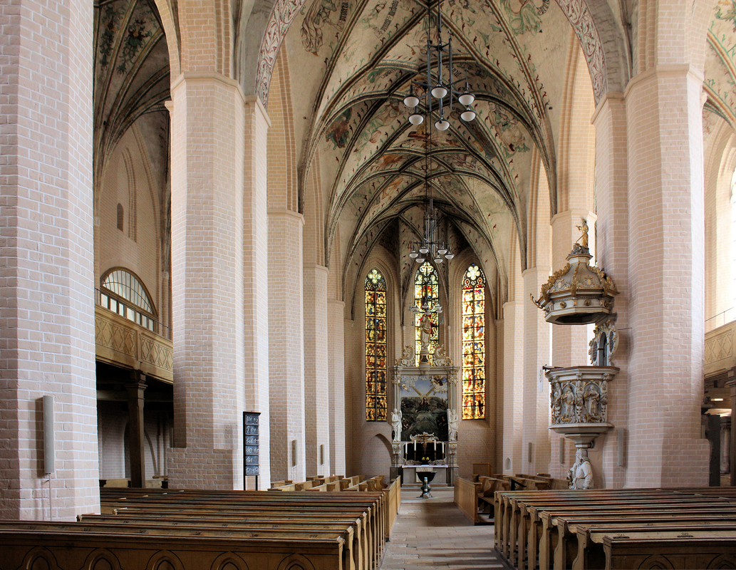 "Herzberg (Elster), die Marienkirche, Innenansicht"