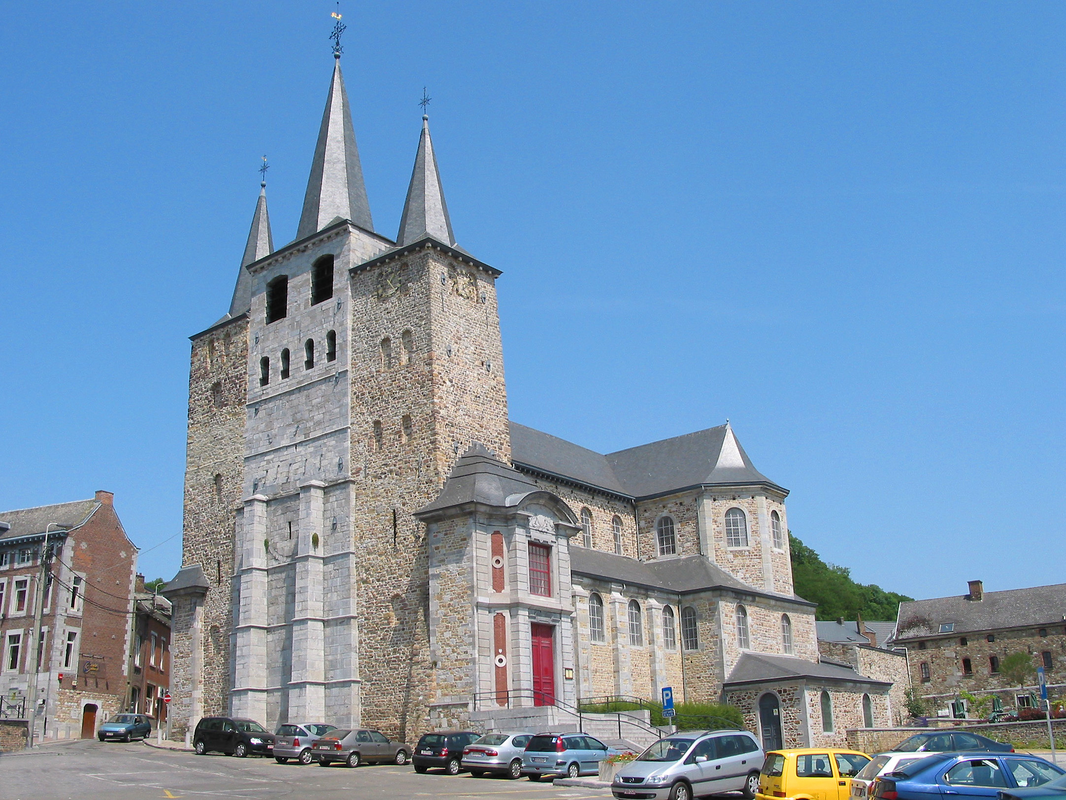 "Amay (Belgique), la collégiale Saint-George et Sainte-Ode (1089) / Amay (Belgium), the St. Paul and St. Ode Collegiate church (1089) / Amay (België), de collegiale kerk van Sint-Paulus en Sint-Oda (1089) / Amay (Belgien), die Stiftskirche St. Georg und Oda (1089) / Amaî (Bèljike), li Colègiale Sint-Paul èt Sinte-Oûde (1089)"