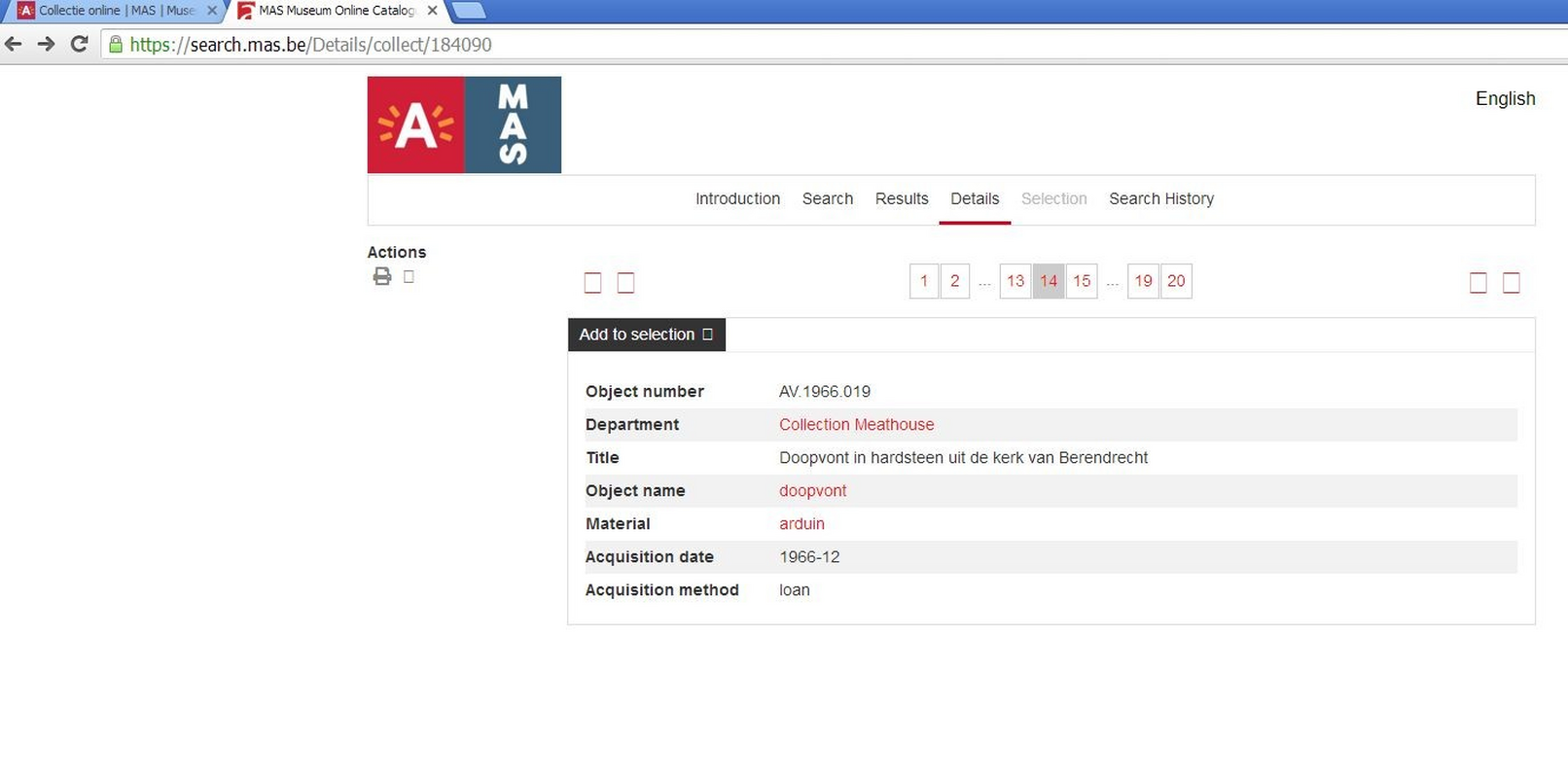 museum file record [cf. FontNotes]