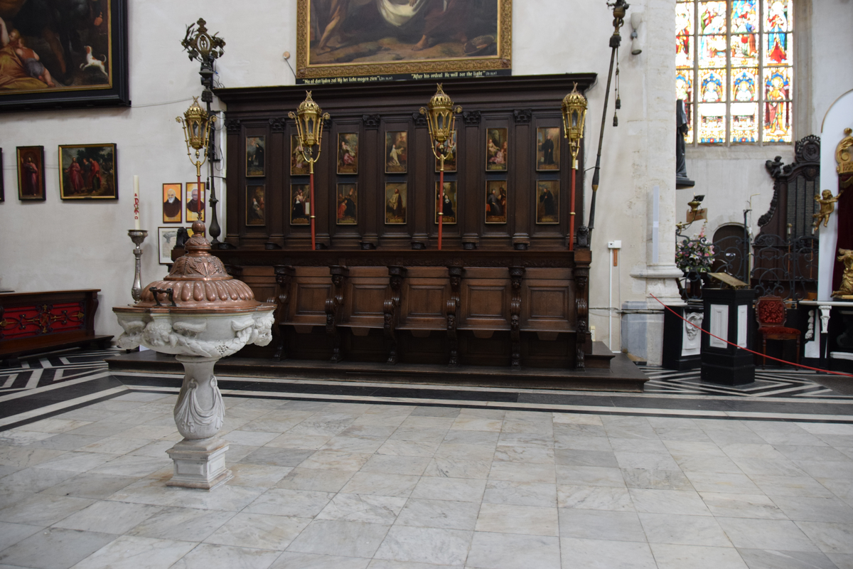 "Vue de l'église Saint-André à Anvers."