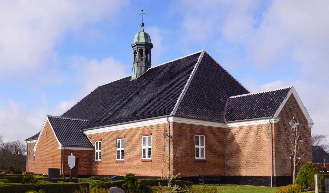 "Die Nordby kirke von 1786 auf Insel Fanø gehört zur Probstei Skads bzw Domprobstei Ribe. Nordseeinsel Fanø Dänemark"