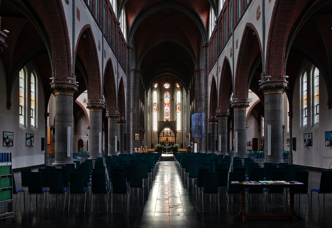 "Interior of Sint-Martinuskerk in Avelgem, Belgium"