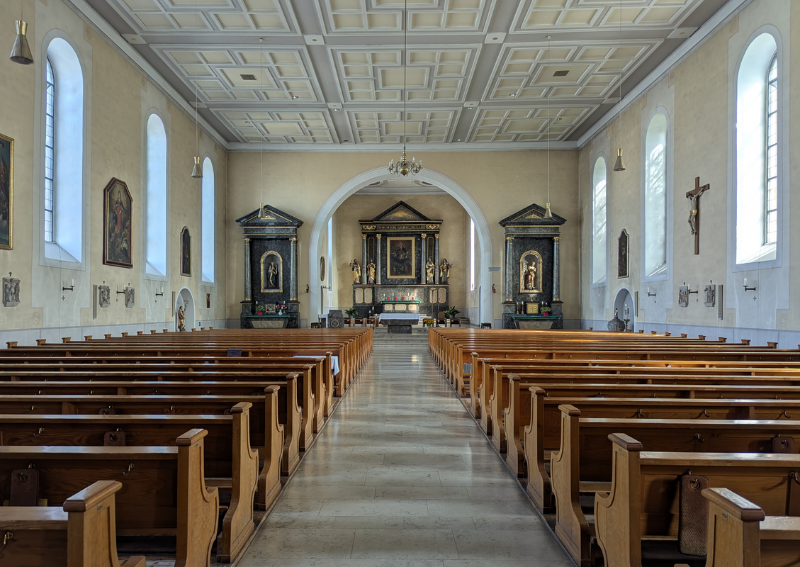 one of the fonts, the later-date one, is visible here on the right [south] side