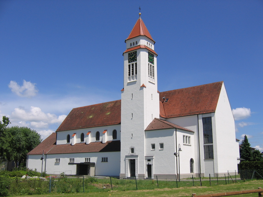 "Germany - Baden-Württemberg - Bodenseekreis - Meckenbeuren: catholic church "St. Maira" [sic] / Deutschland - Baden-Württemberg - Bodenseekreis - Meckenbeuren: katholische Pfarrkirche "St. Maria""