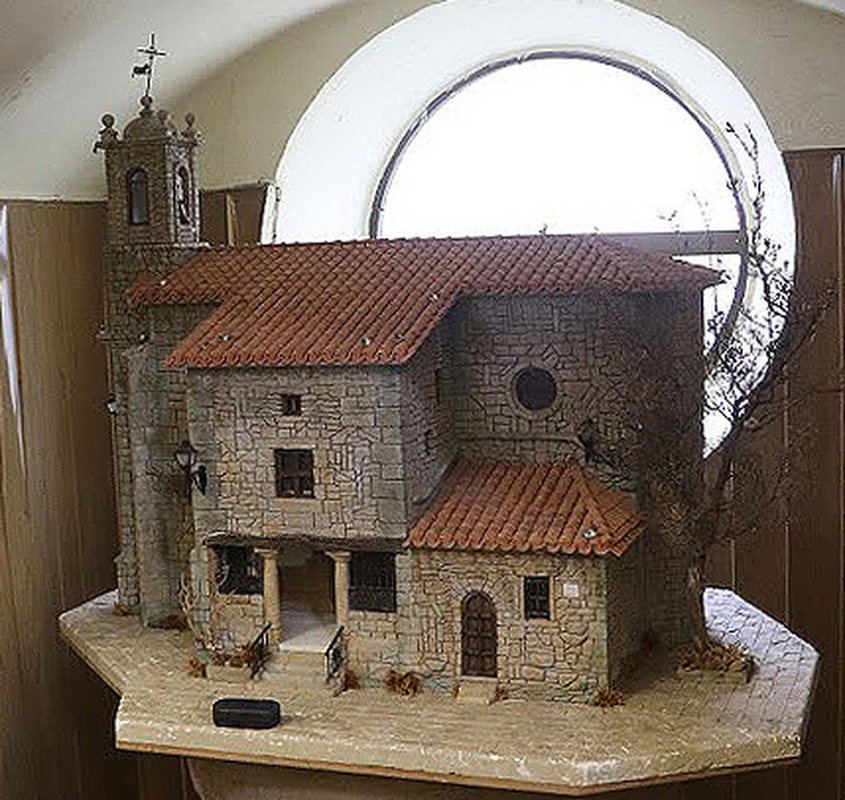 the object appears to be a maquette of the church itself