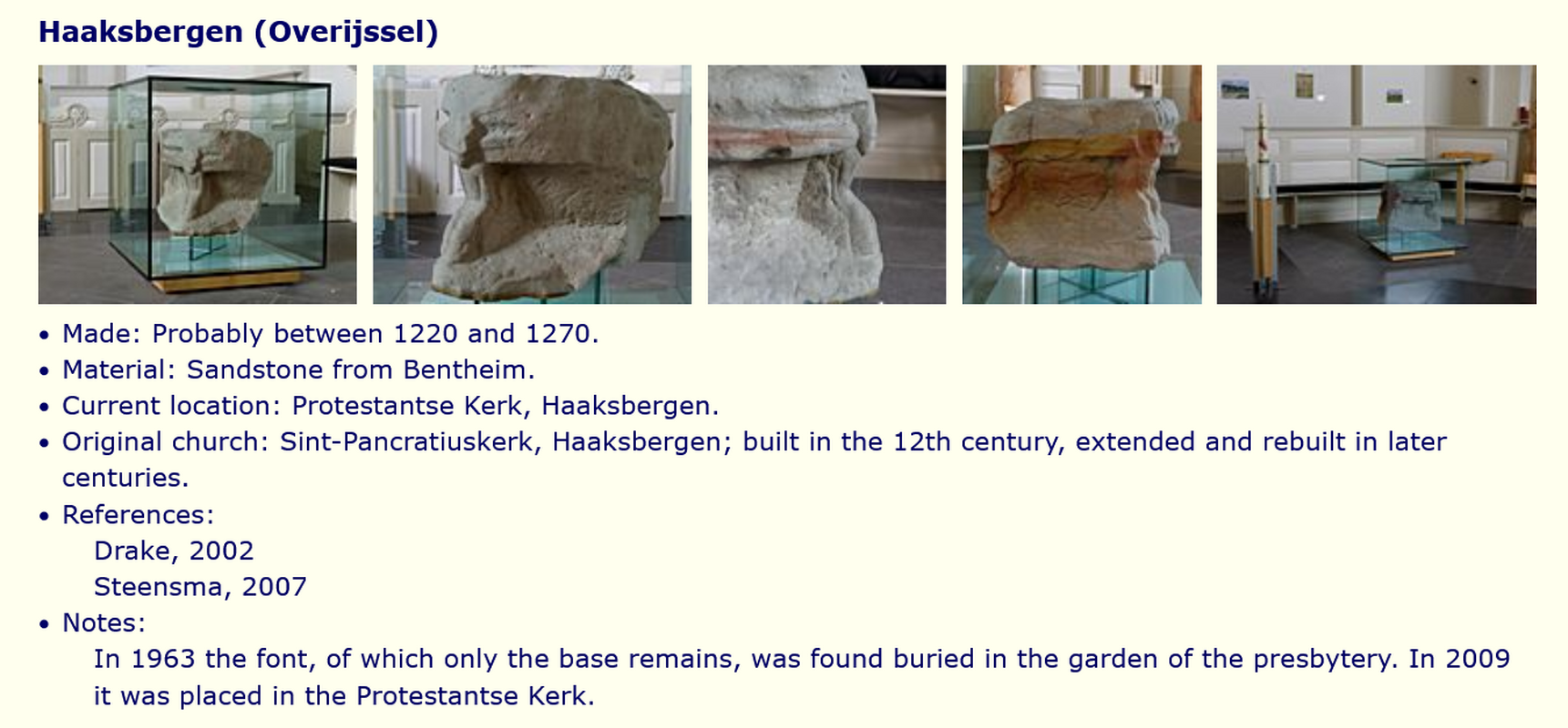 font record in Joost Limburg's Romanesque Baptismal Fonts in the Netherlands / Romaanse doopvonten in Nederland [https://joostlimburg.photos/dutchfonts/#haaksbergen] [accessed 16 March 2026]