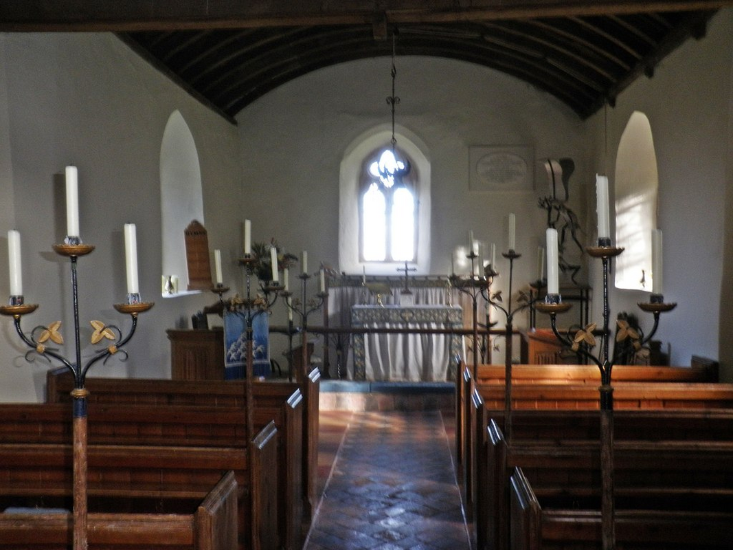 "Interior, St Bartholomew's Chapel, Rodhuish"