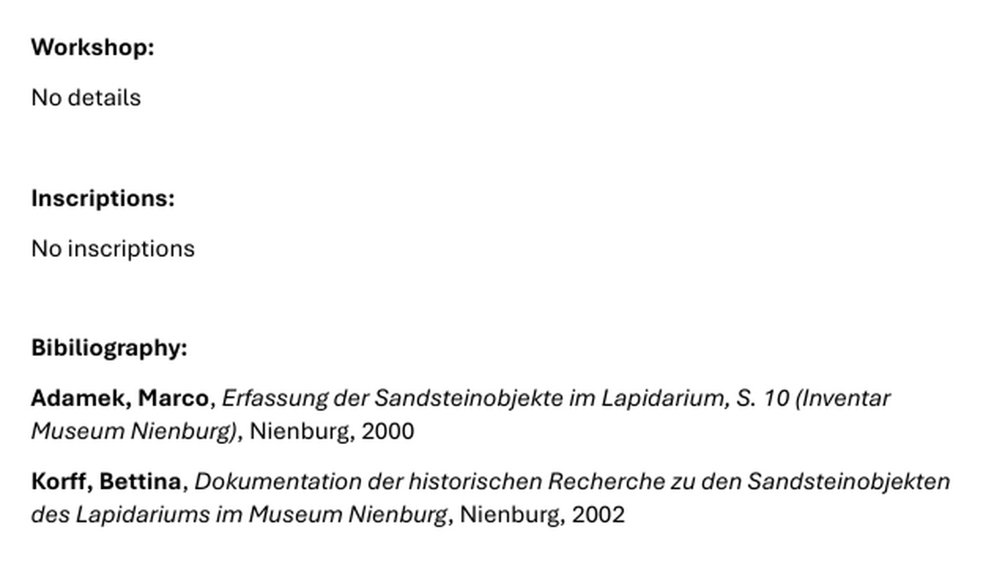 [Museum Nienburg/Weser file -- detail]