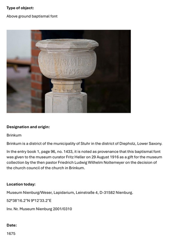 [Museum Nienburg/Weser file -- detail]