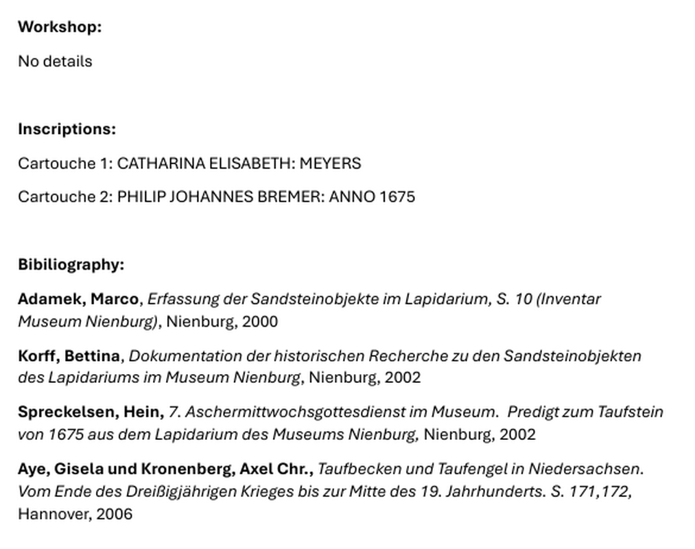 [Museum Nienburg/Weser file -- detail]