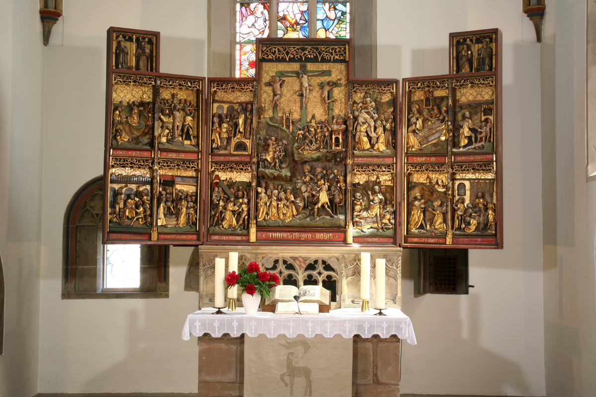 "Flügelaltar von 1496 in der Stiftskirche Obernkirchen"