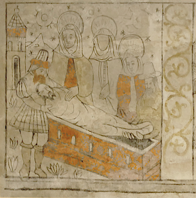 "Sankt Pouls Kirke Bornholm/ Dänemark- Fresko Grablegung Christi / Sankt Pouls Kirke Bornholm/ Denmark- Fresco Entombment of Christ / Sankt Pouls Kirke Bornholm/Danmark - Freske af Kristi gravlæggelse"