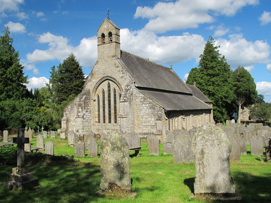 "St. Mungo's Church, Simonburn. According to the "Visitor Notes" booklet available in the church, there has been a church on this site since the 6th or 7th C. The current building dates from the 13th C. It was rebuilt in 1762 and the chancel was restored in 1863. Until 1811, there was only one parish around Simonburn, where now there are seven; this explains why the small village of Simonburn has such a large church. The church has a very long chancel, some two-thirds of the length of the nave."