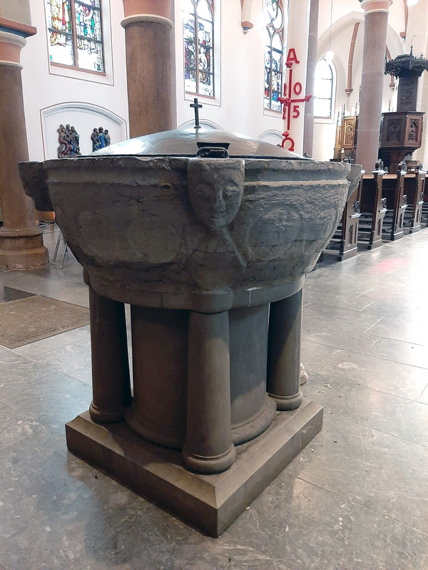 original basin on a modern replacement base