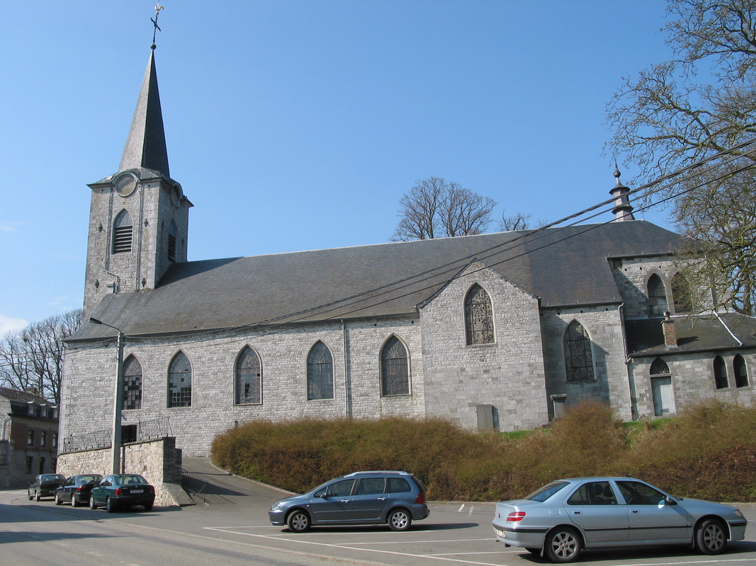 "Bioul (Belgique), l'église Saint-Barthélemy / Bioul (Belgium), the St. Bartholomew church / Biou (Bèljike), l'èglîje Sint-Biètrumé."