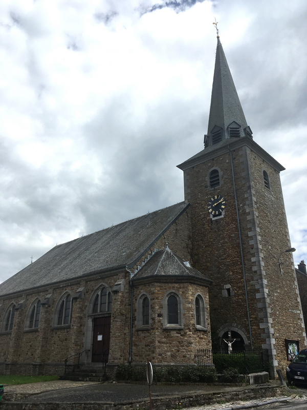 "Sint-Lambertuskerk (église Saint-Lambert) in La Reid, gemeente Theux in België, in mei 2021."