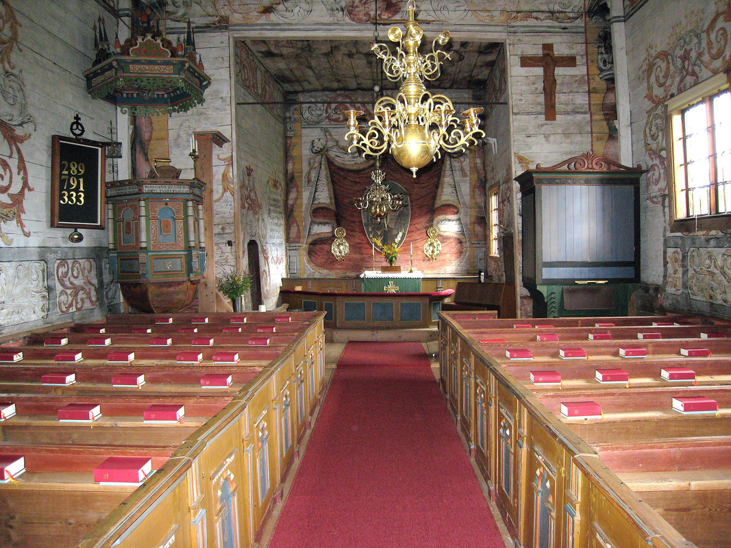 "Granhults kyrka.Interiör"