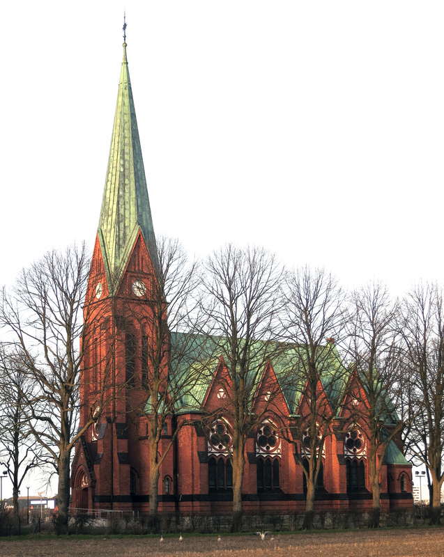 "Bunkeflo kyrka, mars 2014"