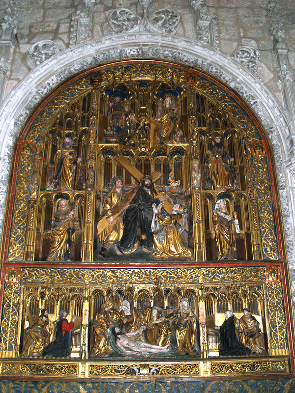 "Burgos. Iglesia de San Lesmes. Retablo flamenco, s. XV."