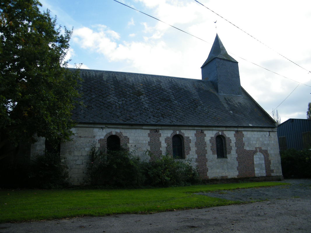 "Brassy (Somme), église Saint-Hubert."