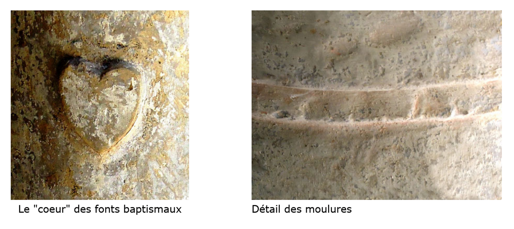 "Le "coeur" des fonts baptismaux"