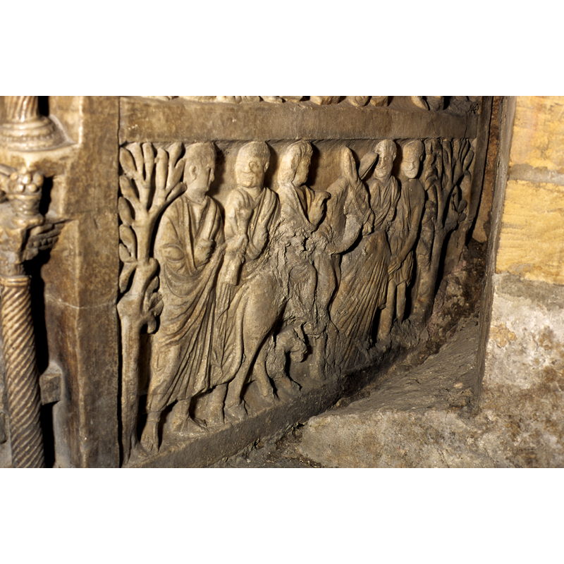 the right side is towards the east; the front faces south -- scene on the lower register