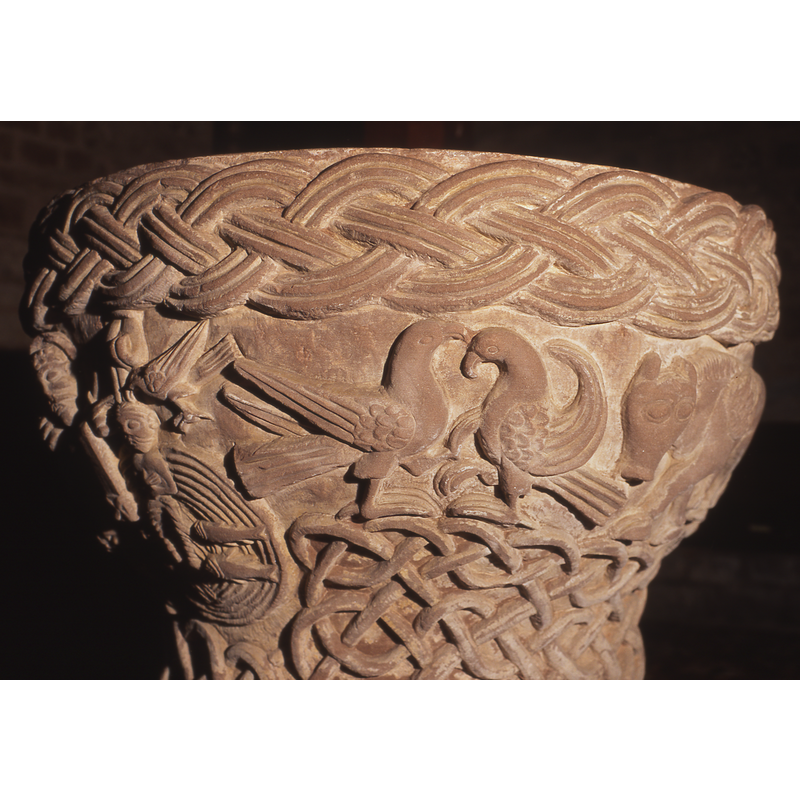 to the right of the Baptism of Christ